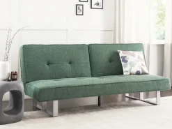 Divano letto 3 posti DUBLIN Tessuto Verde