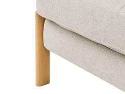 Divano letto 2 posti EDLAND Tessuto Beige chiaro