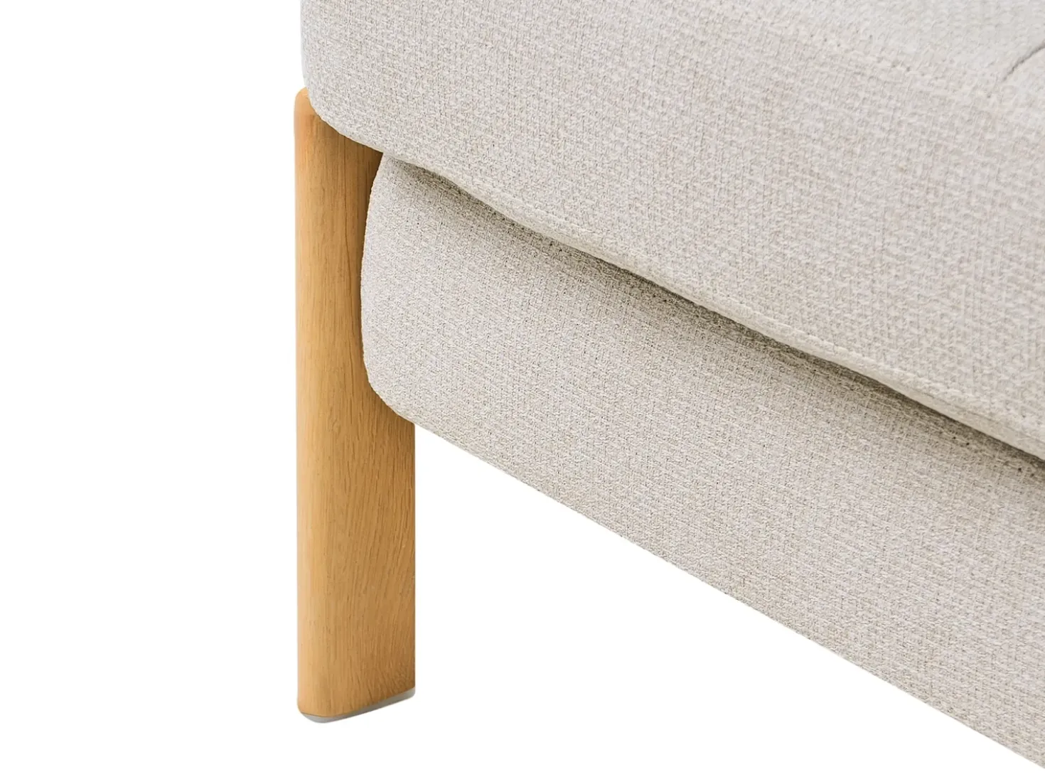 Divano letto 2 posti EDLAND Tessuto Beige chiaro