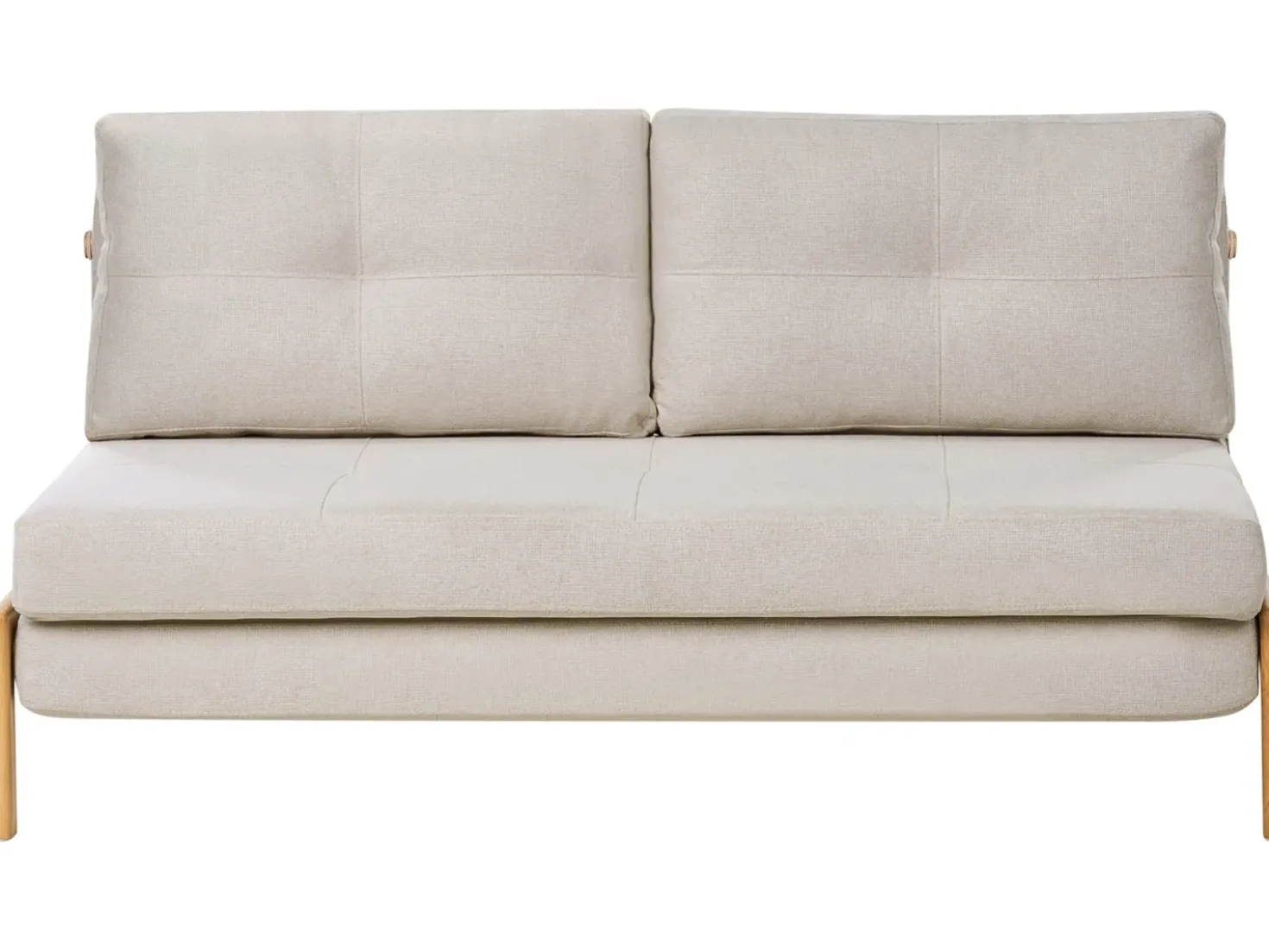 Divano letto 2 posti EDLAND Tessuto Beige chiaro