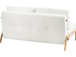 Divano letto 2 posti EDLAND Bouclé Bianco sporco