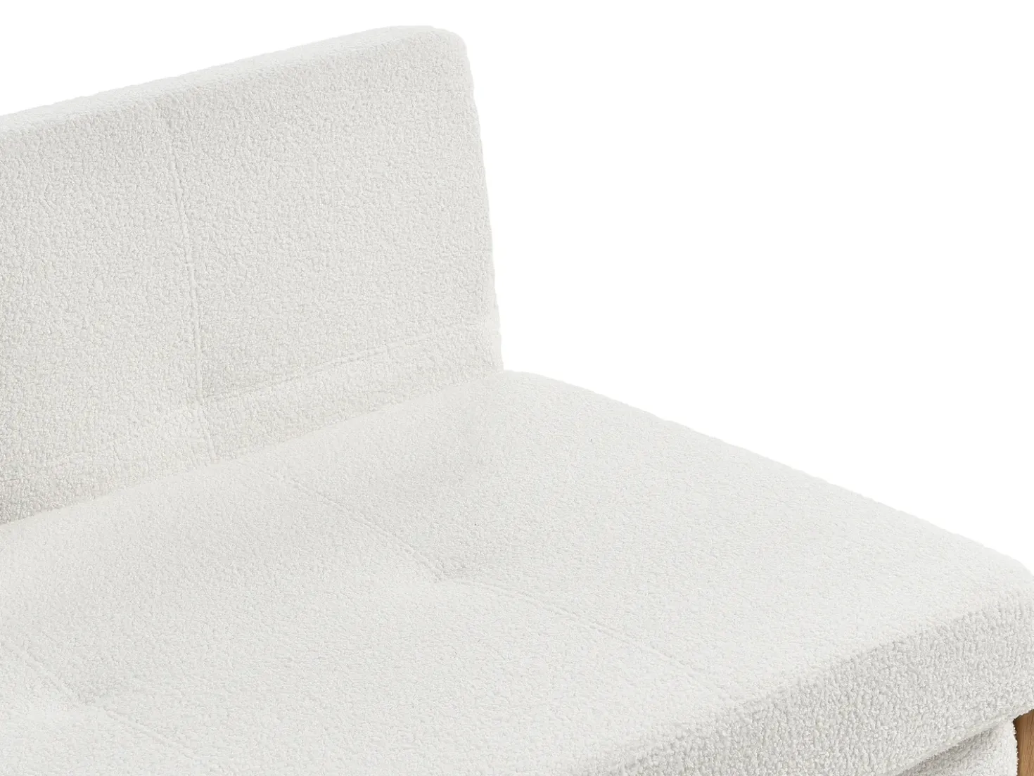 Divano letto 2 posti EDLAND Bouclé Bianco sporco