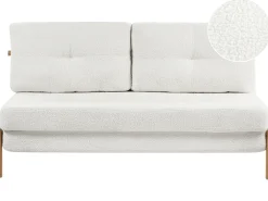 Divano letto 2 posti EDLAND Bouclé Bianco sporco
