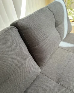 Divano letto 2 posti EDLAND Tessuto Nero