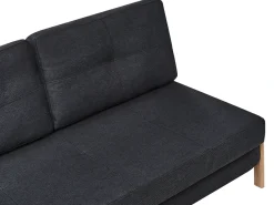 Divano letto 2 posti EDLAND Tessuto Nero