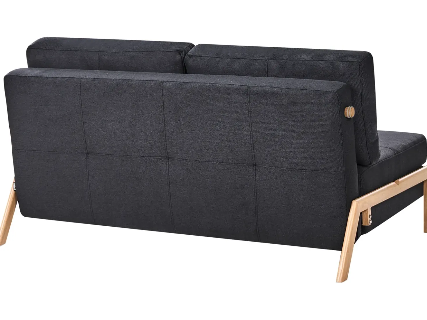 Divano letto 2 posti EDLAND Tessuto Nero