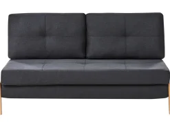 Divano letto 2 posti EDLAND Tessuto Nero