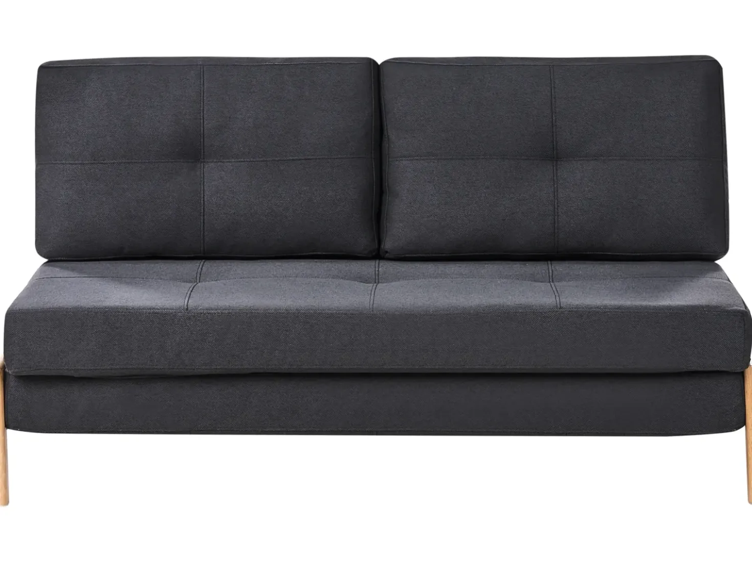 Divano letto 2 posti EDLAND Tessuto Nero