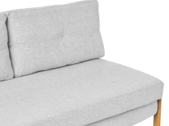 Divano letto 2 posti EDLAND Tessuto Grigio chiaro