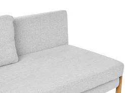 Divano letto 2 posti EDLAND Tessuto Grigio chiaro