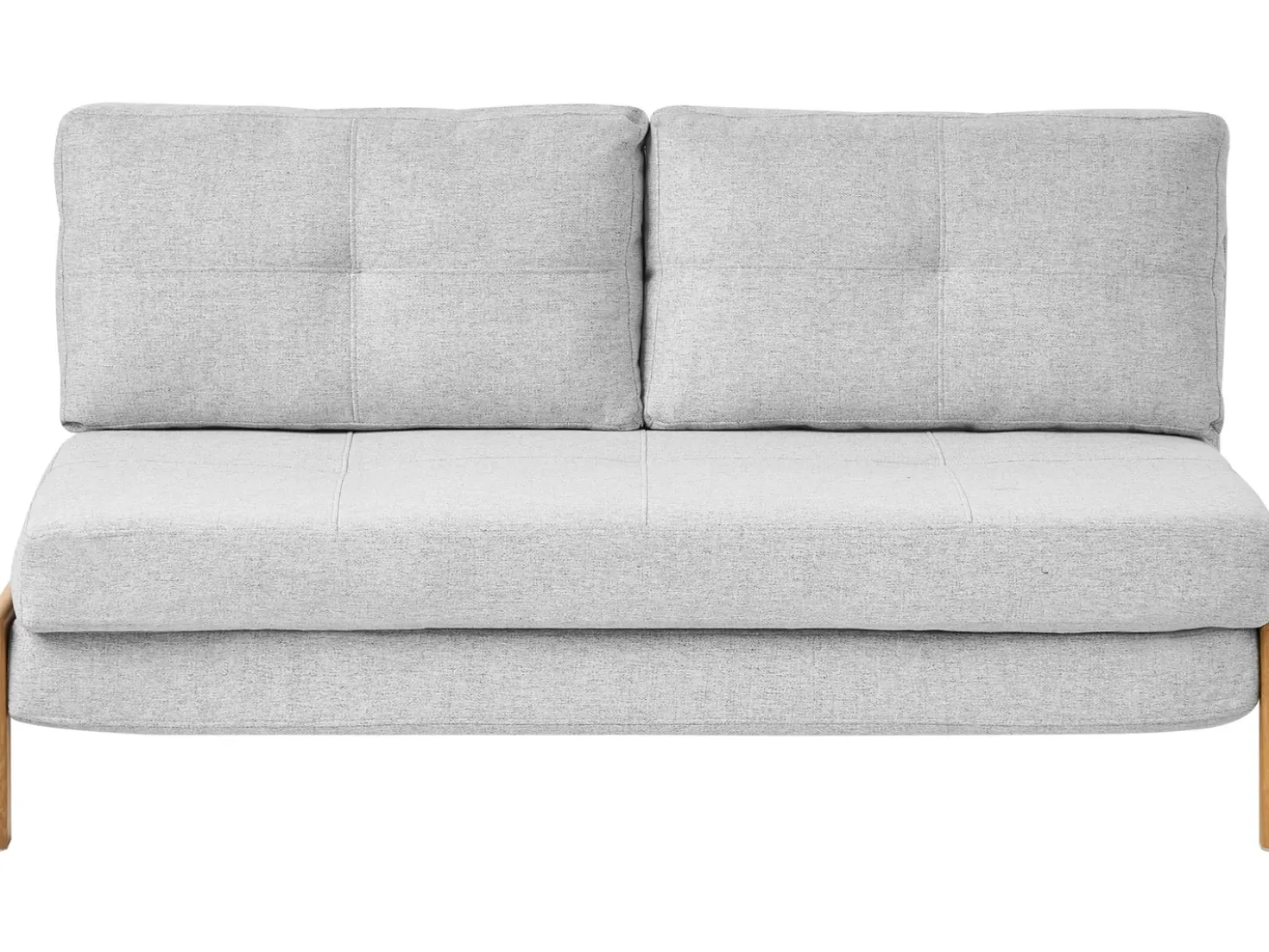 Divano letto 2 posti EDLAND Tessuto Grigio chiaro