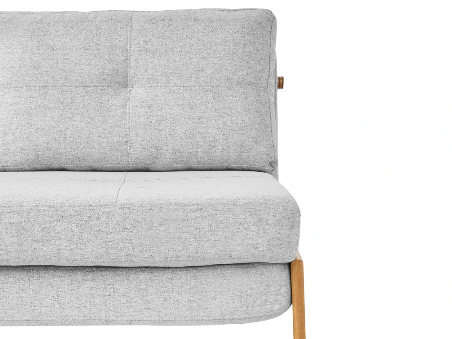 Divano letto 2 posti EDLAND Tessuto Grigio chiaro