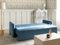 Divano letto 3 posti EGGE Velluto Blu