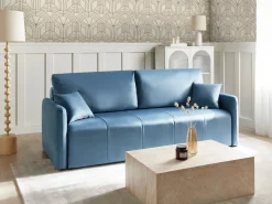 Divano letto 3 posti EGGE Velluto Blu