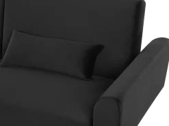 Divano letto 3 posti EINA Velluto Nero