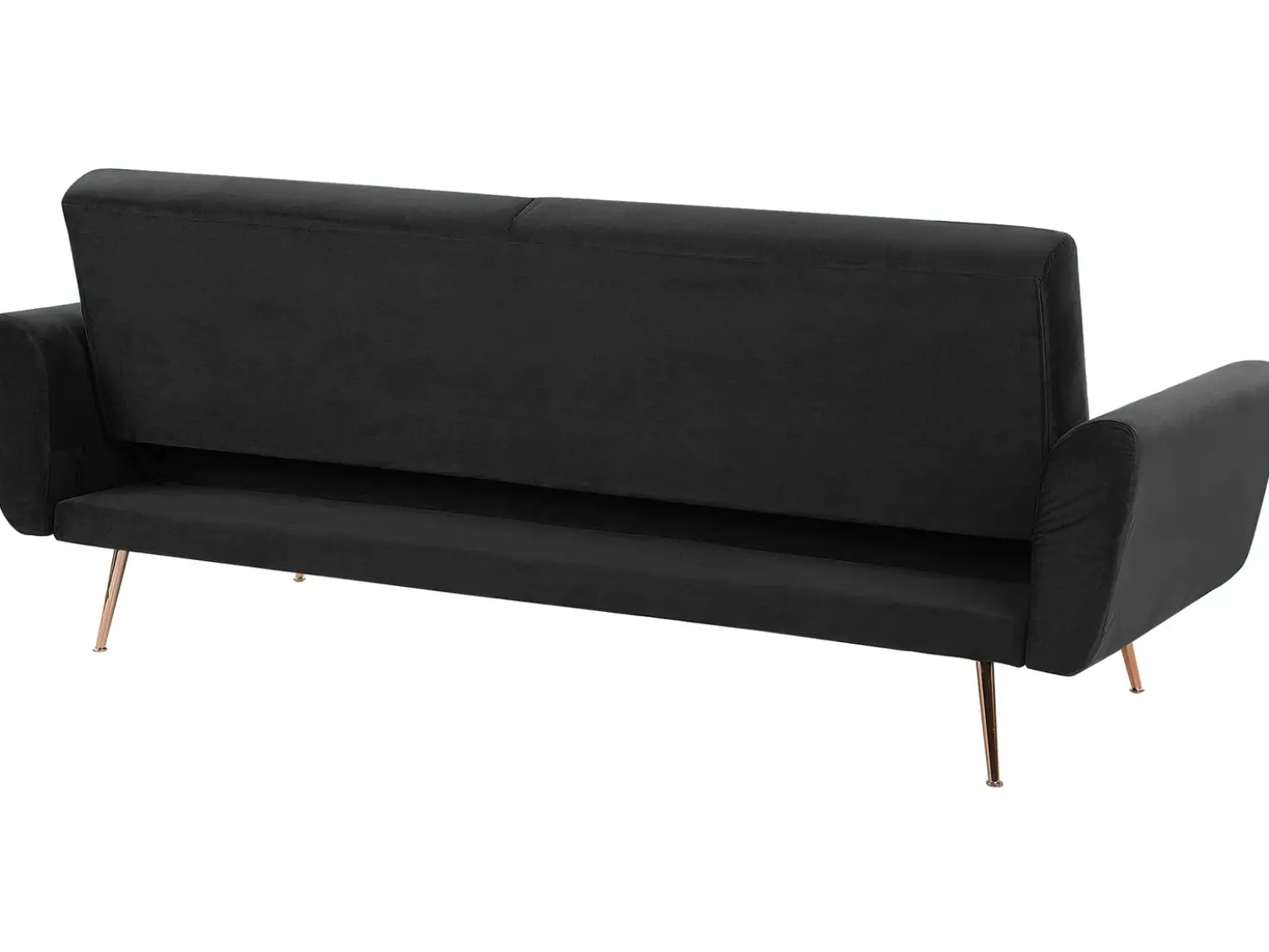 Divano letto 3 posti EINA Velluto Nero