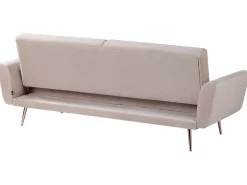 Divano letto 3 posti EINA Velluto Tortora