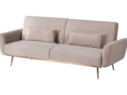 Divano letto 3 posti EINA Velluto Tortora