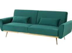 Divano letto 3 posti EINA Velluto Verde smeraldo