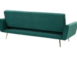 Divano letto 3 posti EINA Velluto Verde smeraldo