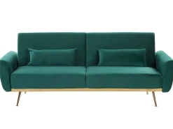 Divano letto 3 posti EINA Velluto Verde smeraldo