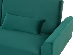 Divano letto 3 posti EINA Velluto Verde smeraldo