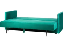 Divano letto 3 posti EKSJO Velluto Verde smeraldo con contenitore