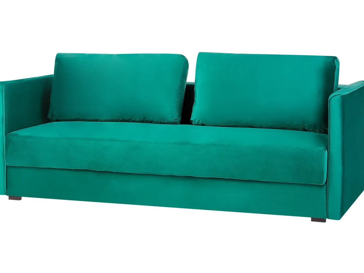 Divano letto 3 posti EKSJO Velluto Verde smeraldo con contenitore