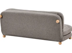 Divano letto 2 posti ESBJERG Lino sintetico Grigio scuro