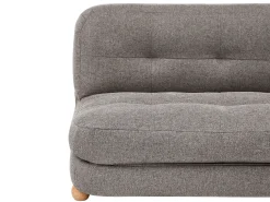Divano letto 2 posti ESBJERG Lino sintetico Grigio scuro