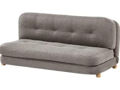 Divano letto 2 posti ESBJERG Lino sintetico Grigio scuro