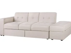Divano letto 3 posti FALSTER Tessuto Beige con contenitore