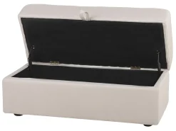 Divano letto 3 posti FALSTER Tessuto Beige con contenitore