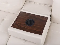 Divano letto 3 posti FALSTER Tessuto Beige con contenitore