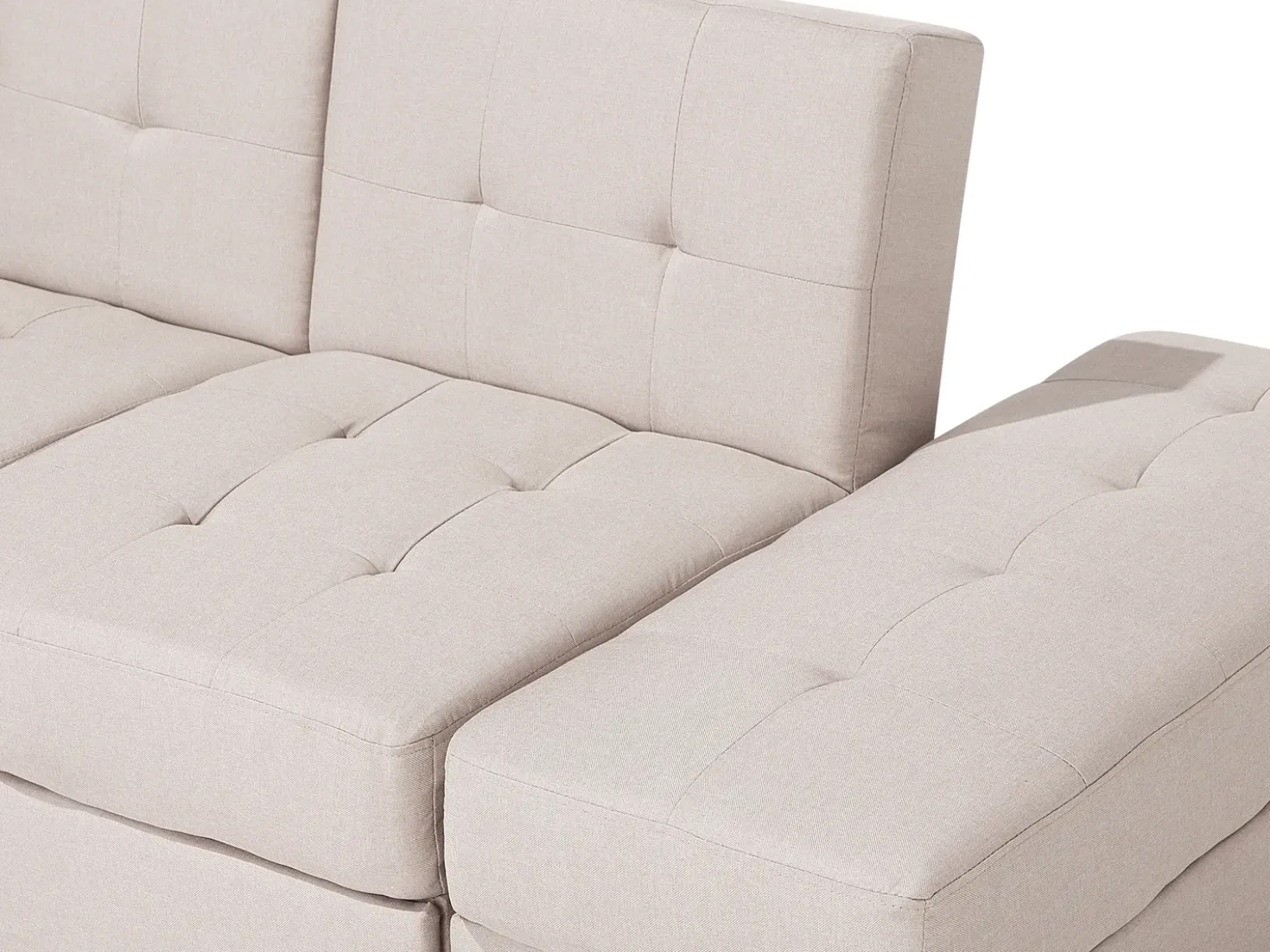 Divano letto 3 posti FALSTER Tessuto Beige con contenitore