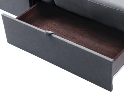 Divano letto 3 posti FALSTER Tessuto Grigio scuro con contenitore