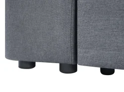 Divano letto 3 posti FALSTER Tessuto Grigio scuro con contenitore