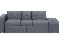 Divano letto 3 posti FALSTER Tessuto Grigio scuro con contenitore