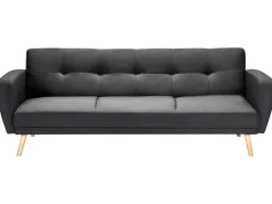 Divano letto 3 posti FLORLI Tessuto Nero