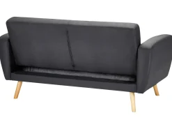 Divano letto 2 posti FLORLI Tessuto Nero