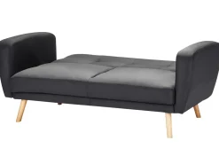 Divano letto 2 posti FLORLI Tessuto Nero