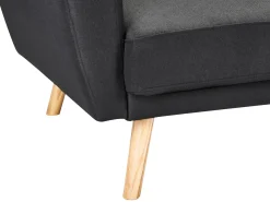 Divano letto 2 posti FLORLI Tessuto Nero