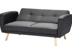 Divano letto 2 posti FLORLI Tessuto Nero