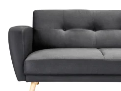 Divano letto 2 posti FLORLI Tessuto Nero