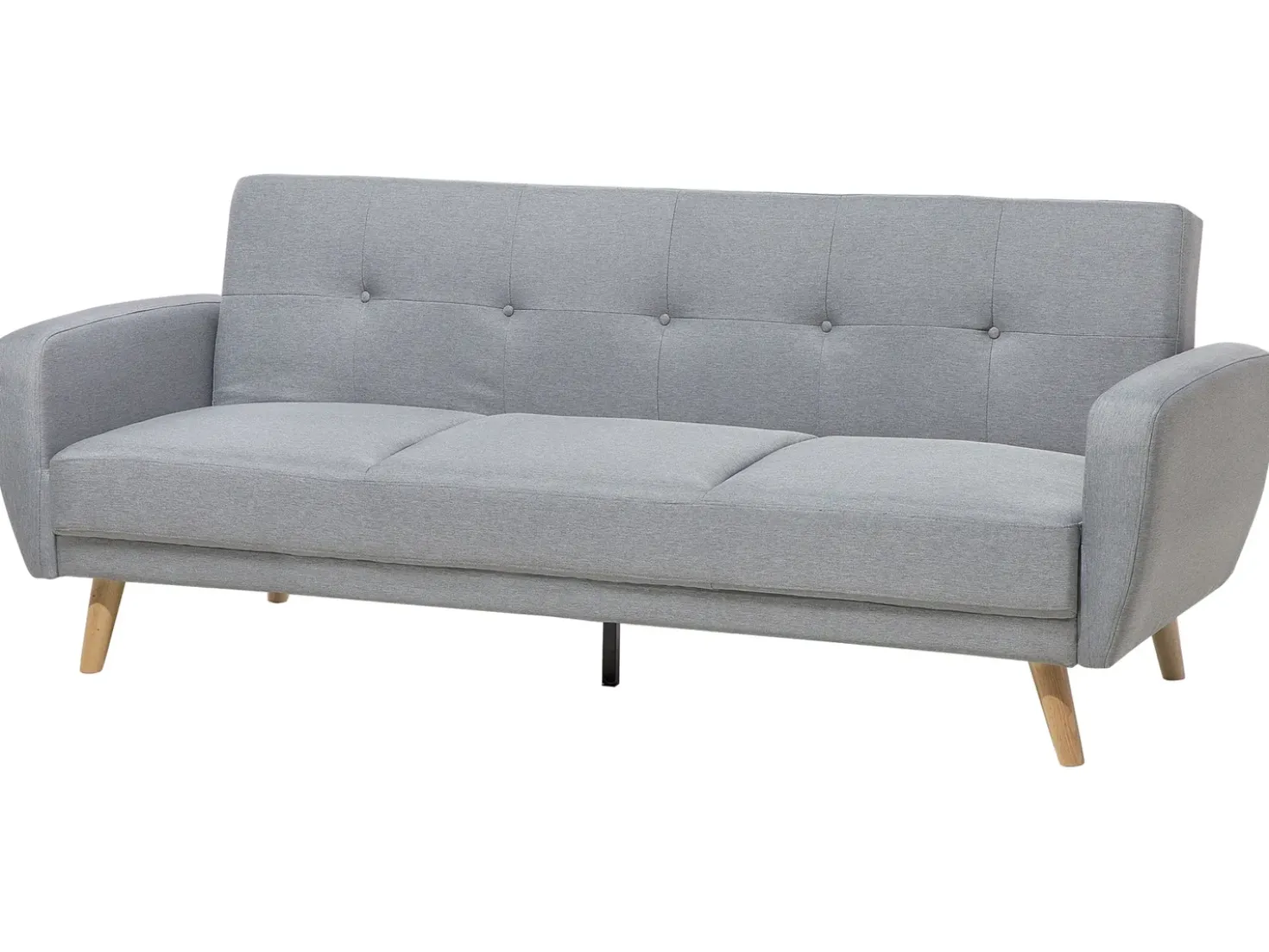 Divano letto 3 posti FLORLI Tessuto Grigio chiaro