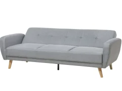 Divano letto 3 posti FLORLI Tessuto Grigio chiaro