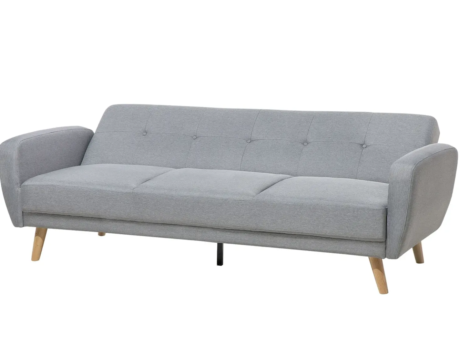 Divano letto 3 posti FLORLI Tessuto Grigio chiaro