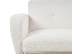 Divano letto 3 posti FLORLI Bouclé Bianco sporco