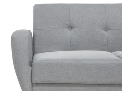 Divano letto 2 posti FLORLI Tessuto Grigio chiaro