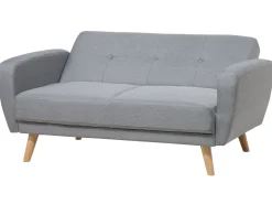 Divano letto 2 posti FLORLI Tessuto Grigio chiaro